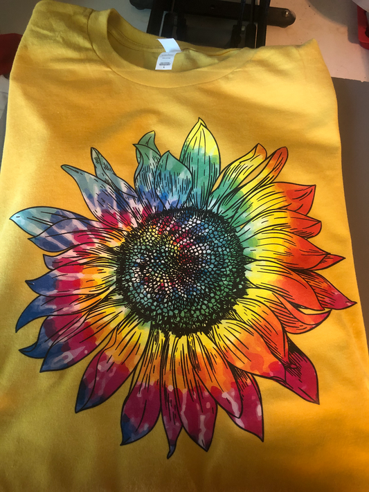 Tie Dye Sunflower